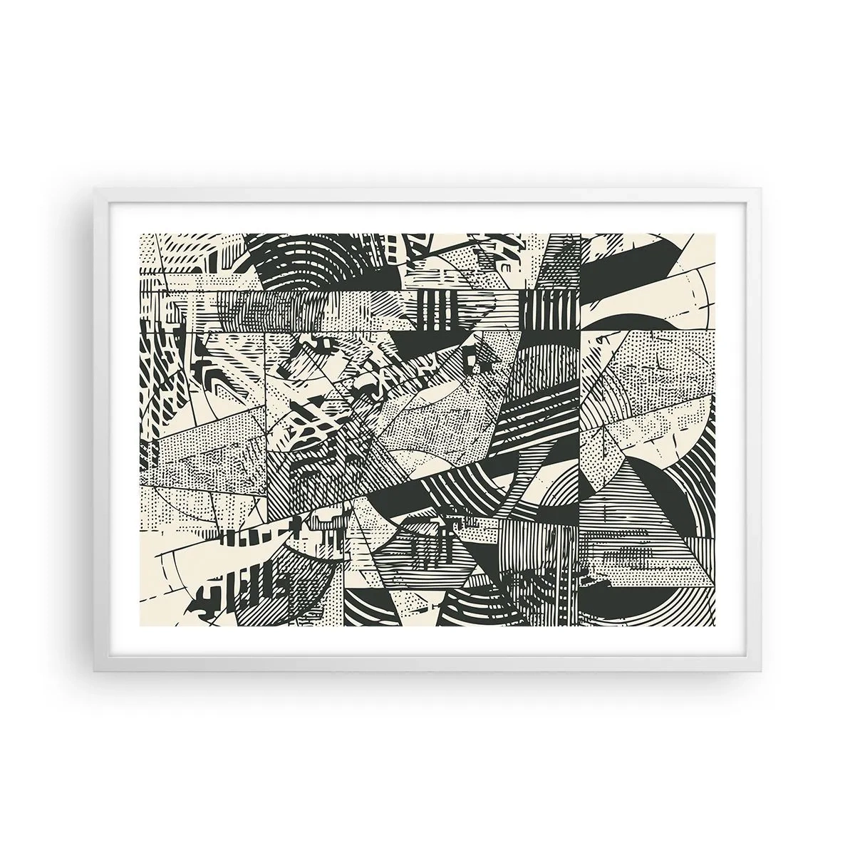 Affiche dans un cadre blanc - Poster - Dynamique du modernisme - 70x50 cm