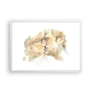 Affiche dans un cadre blanc - Poster - A moitié trouvé ? - 70x50 cm