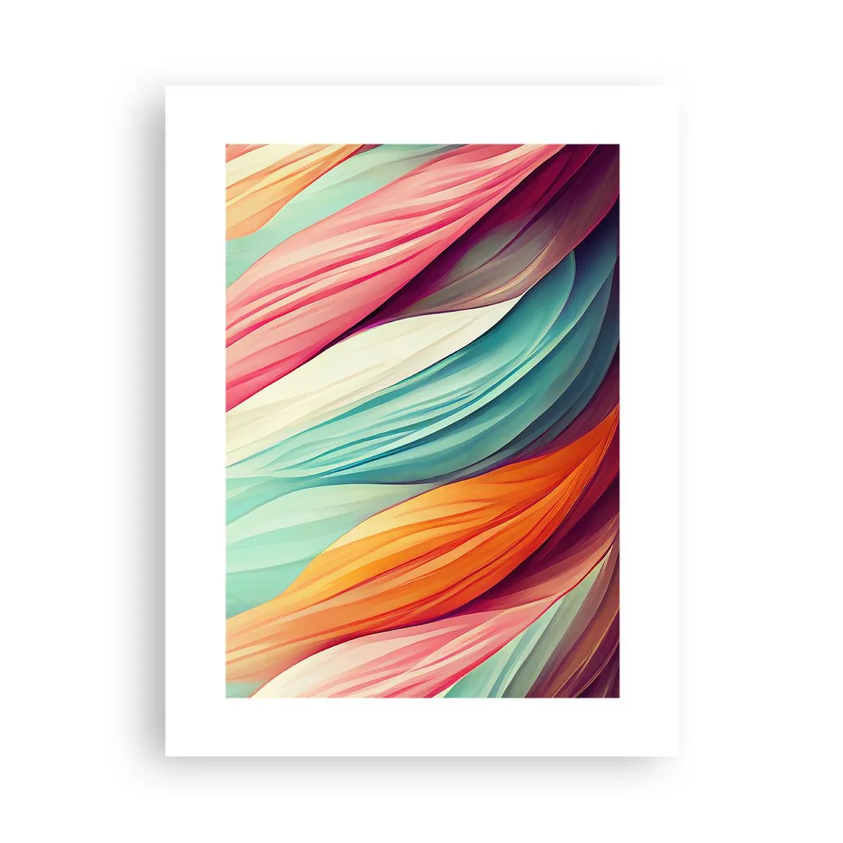 Affiche - Poster - Tissage arc-en-ciel - 30x40 cm