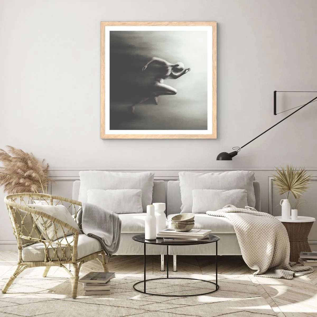 Affiche dans un chêne clair - Poster - Inarrêtable - 50x50 cm