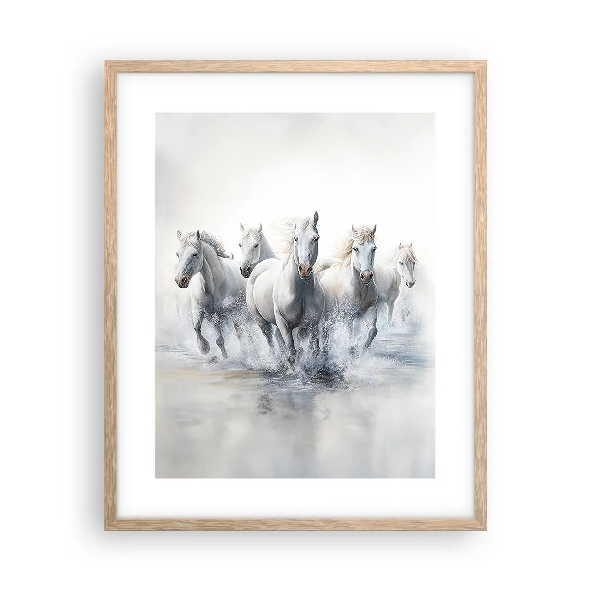 Affiche dans un chêne clair - Poster - Magie blanche - 40x50 cm