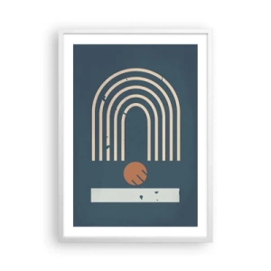 Affiche dans un cadre blanc - Poster - Géométrie sur la grenade - 50x70 cm