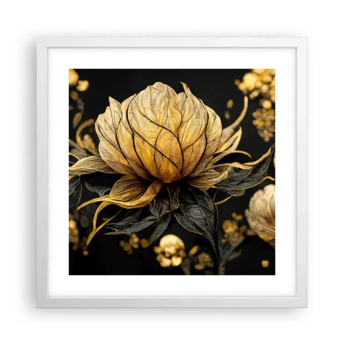 Affiche dans un cadre blanc - Poster - Fragilité subtile - 40x40 cm