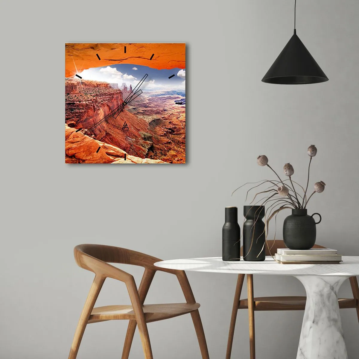 Horloge murale - Pendule murale - Sculpté par la nature elle-même - 30x30 cm