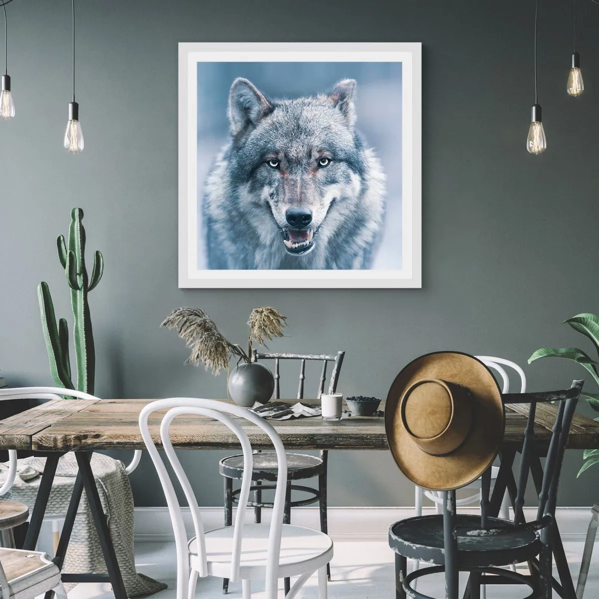 Affiche dans un cadre blanc - Poster - Relèverez-vous le défi ? - 30x30 cm