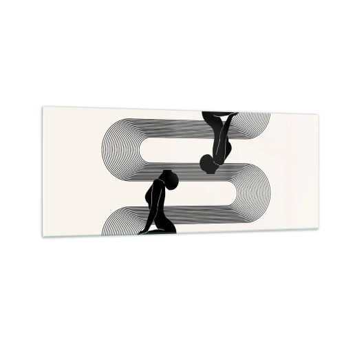 Impression sur verre - Image sur verre - Symétrie sensuelle - 100x40 cm