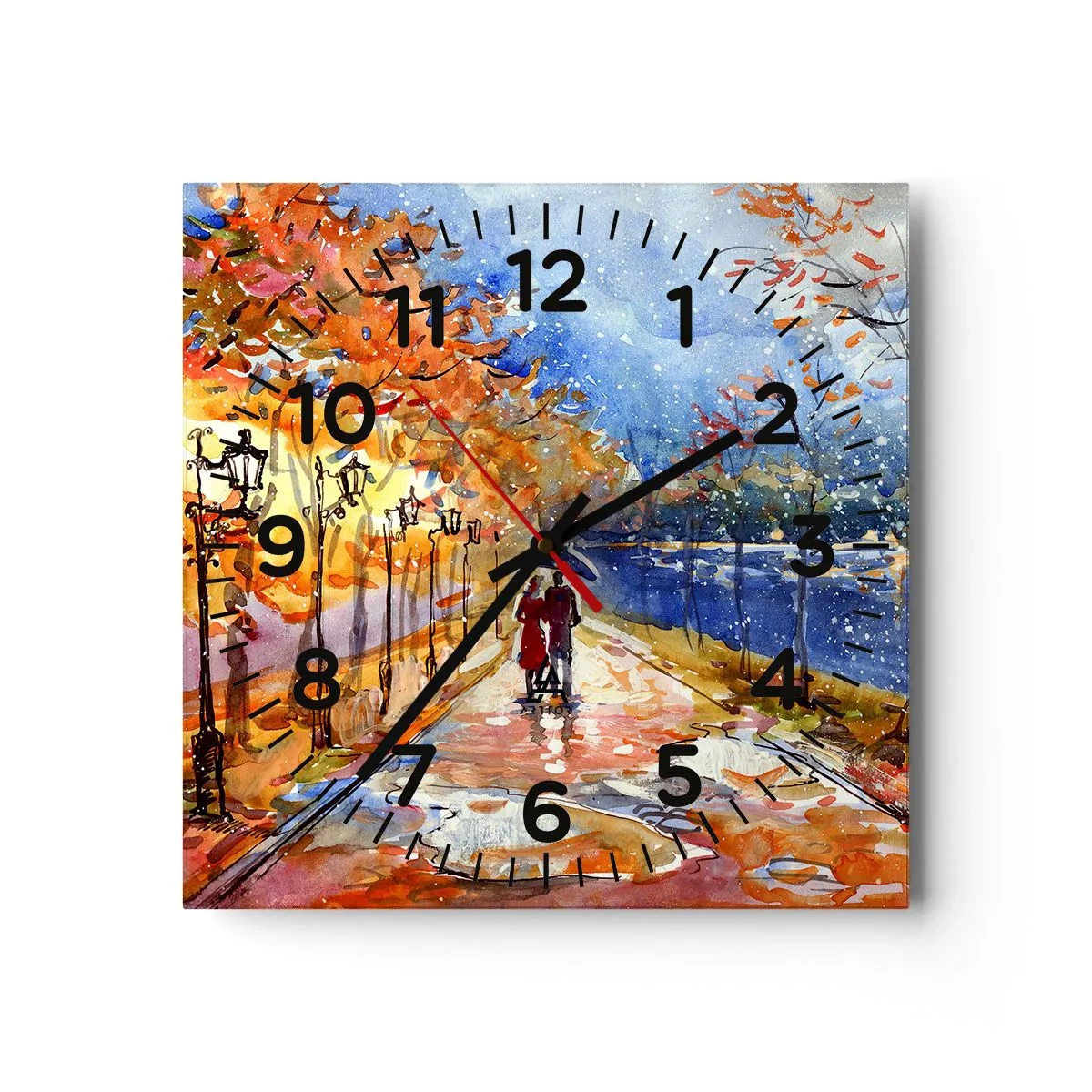 Horloge murale - Pendule murale - Ensemble jusqu'au bout du temps - 40x40 cm