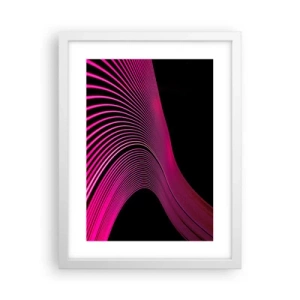 Affiche dans un cadre blanc - Poster - Avenue de lumière - 30x40 cm