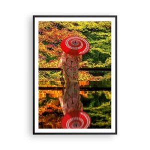 Affiche dans un cadre noir - Poster - Dans le temple de la nature - 70x100 cm