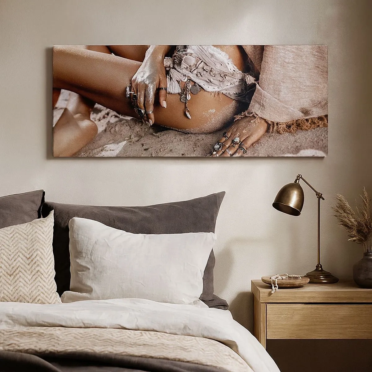 Impression sur toile - Image sur toile - Rejeté par la vague? - 100x40 cm