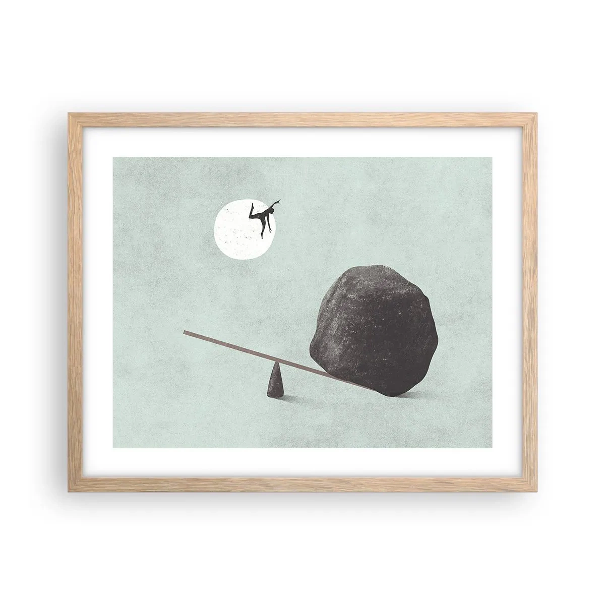 Affiche dans un chêne clair - Poster - Réalisation de ses rêves - 50x40 cm