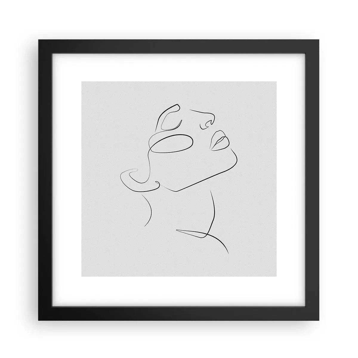 Affiche dans un cadre noir - Poster - Méandre du rêve - 30x30 cm
