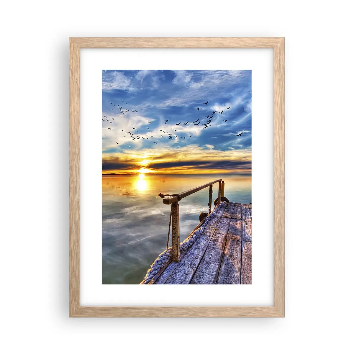 Affiche dans un chêne clair - Poster - Le vent se repose - 30x40 cm