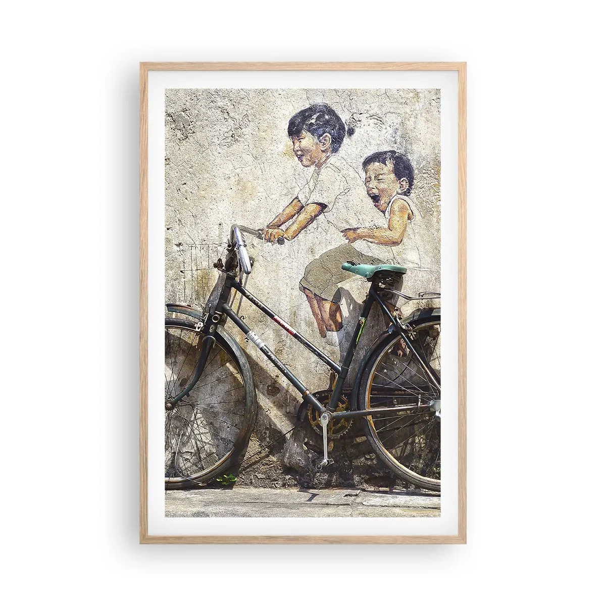 Affiche dans un chêne clair - Poster - Vrai ou faux? - 61x91 cm