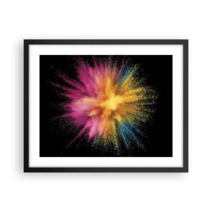 Affiche dans un cadre noir - Poster - Origine des couleurs - 50x40 cm