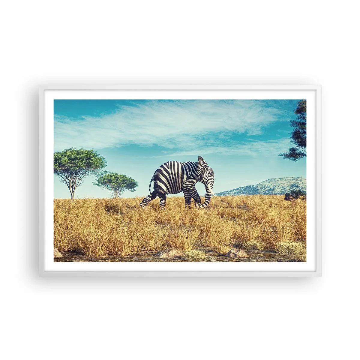 Affiche dans un cadre blanc - Poster - Le gris n'est déjà plus à la mode - 91x61 cm