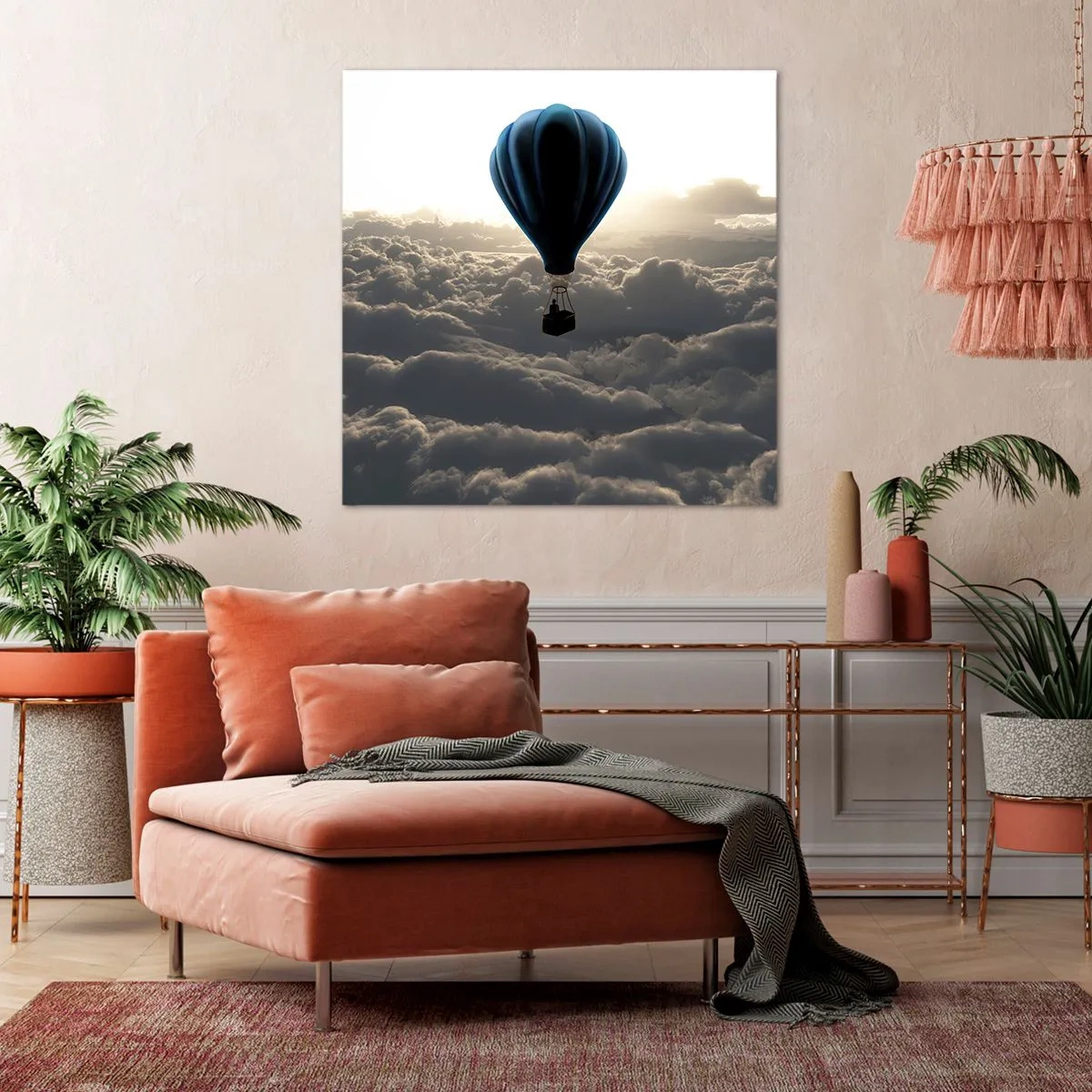 Impression sur toile - Image sur toile - Un vagabond au dessus des nuages - 50x50 cm