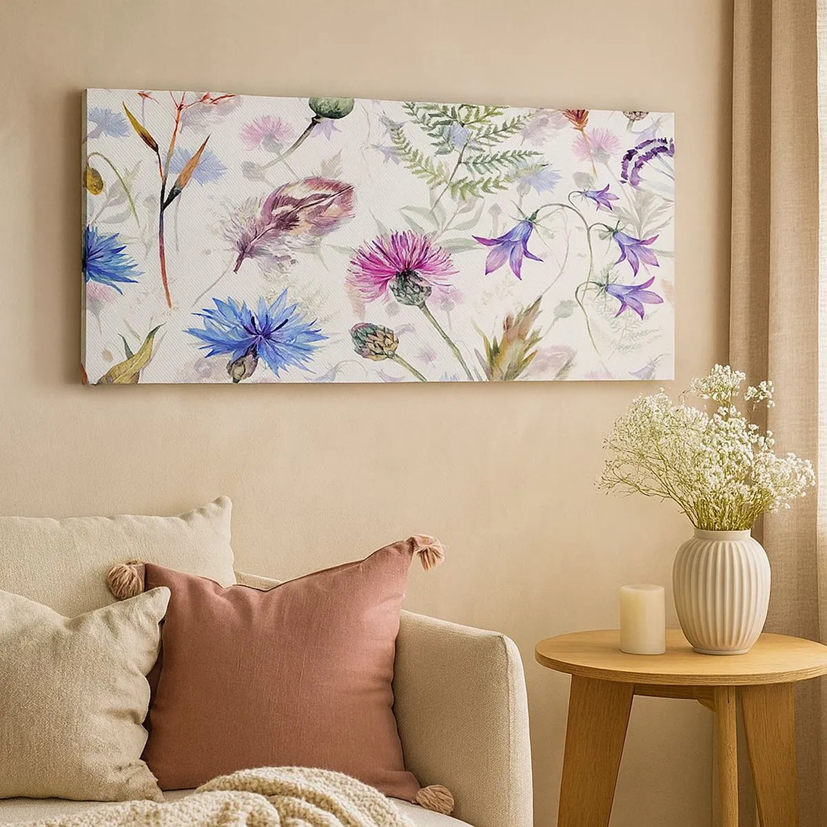 Impression sur toile - Image sur toile - Herbier polonais - 100x40 cm