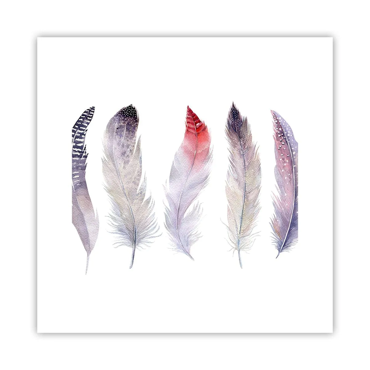 Affiche - Poster - Délicat comme un brouillard multicolore - 30x30 cm