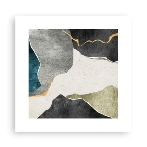 Affiche - Poster - Composition mosaïque avec un fil d'or - 30x30 cm