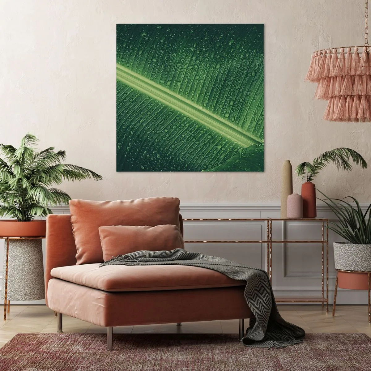 Impression sur toile - Image sur toile - Structure de vert - 30x30 cm