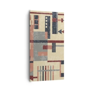 Impression sur toile - Image sur toile - Une combinaison de verticaux et d'horizontaux - 65x120 cm