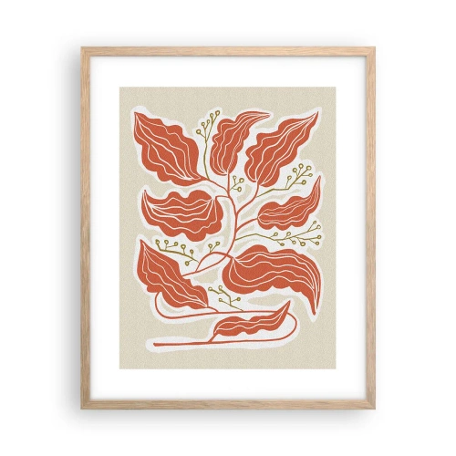 Affiche dans un chêne clair - Poster - Folk et coloré - 40x50 cm