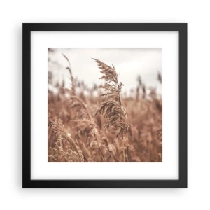 Affiche dans un cadre noir - Poster - C'est déjà l'automne dans les champs - 30x30 cm