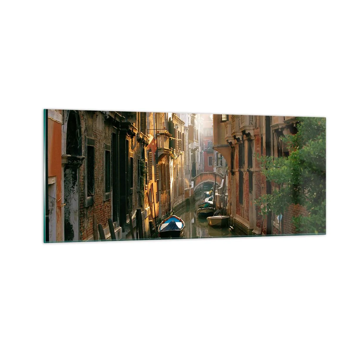Impression sur verre - Image sur verre - Dans une ruelle vénitienne - 100x40 cm