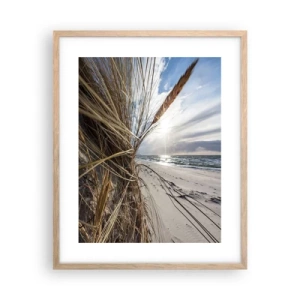 Affiche dans un chêne clair - Poster - Rencontre des éléments - 40x50 cm