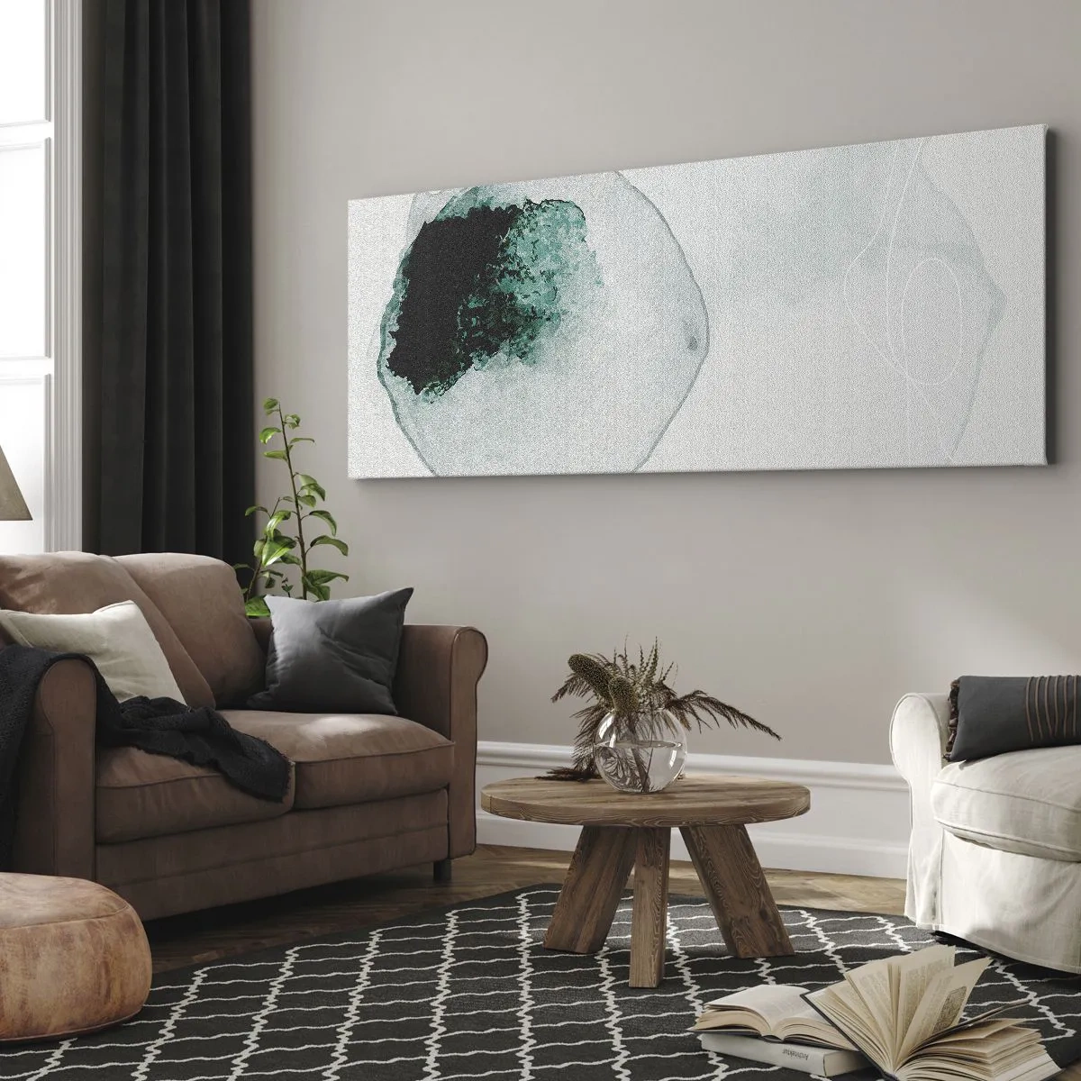 Impression sur toile - Image sur toile - Dans une goutte d'eau - 100x40 cm