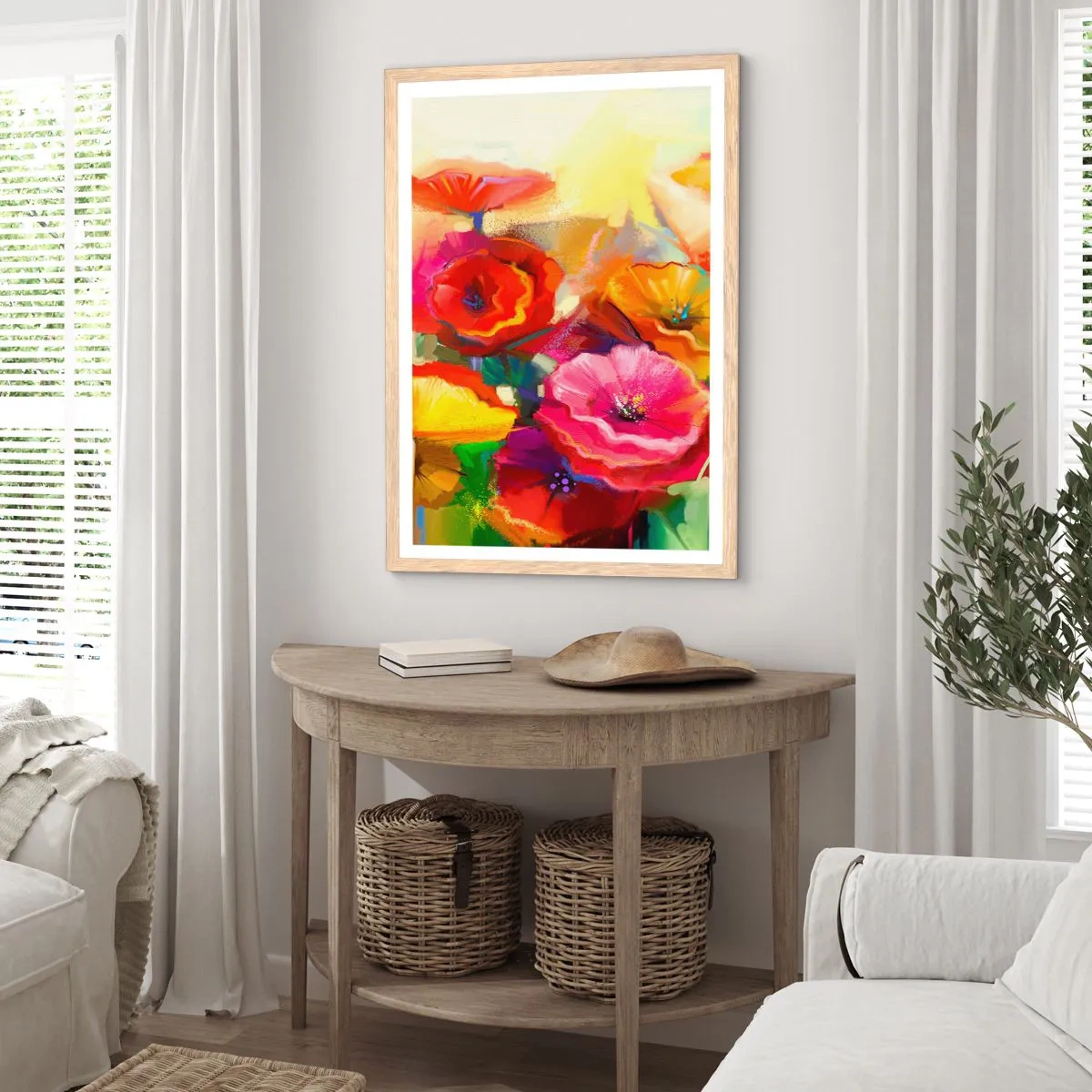 Affiche dans un chêne clair - Poster - Pas seulement rouge - 30x40 cm