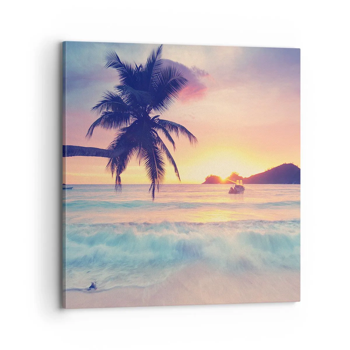 Impression sur toile - Image sur toile - Une soirée à la baie - 70x70 cm