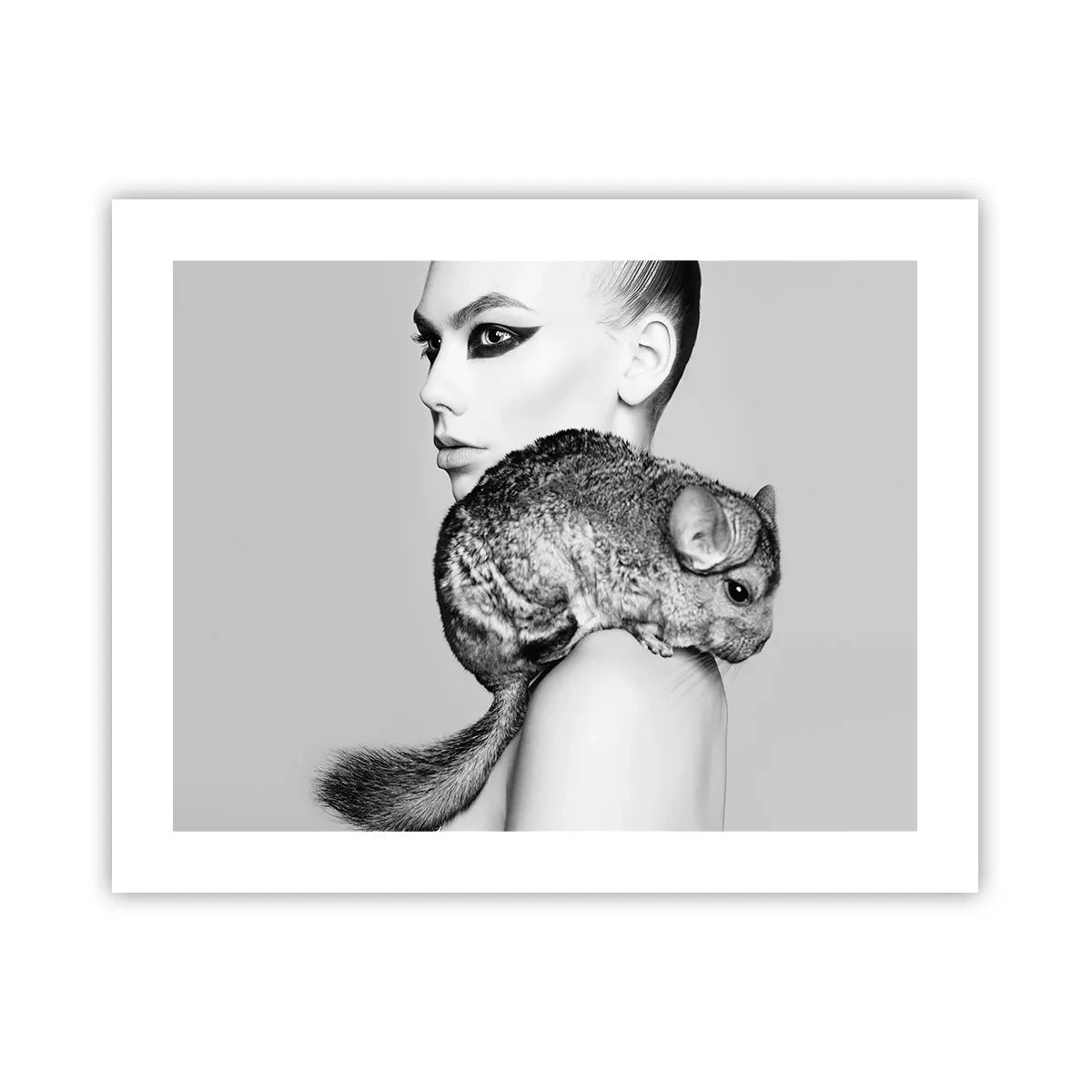 Affiche - Poster - Dame au chinchilla - 50x40 cm