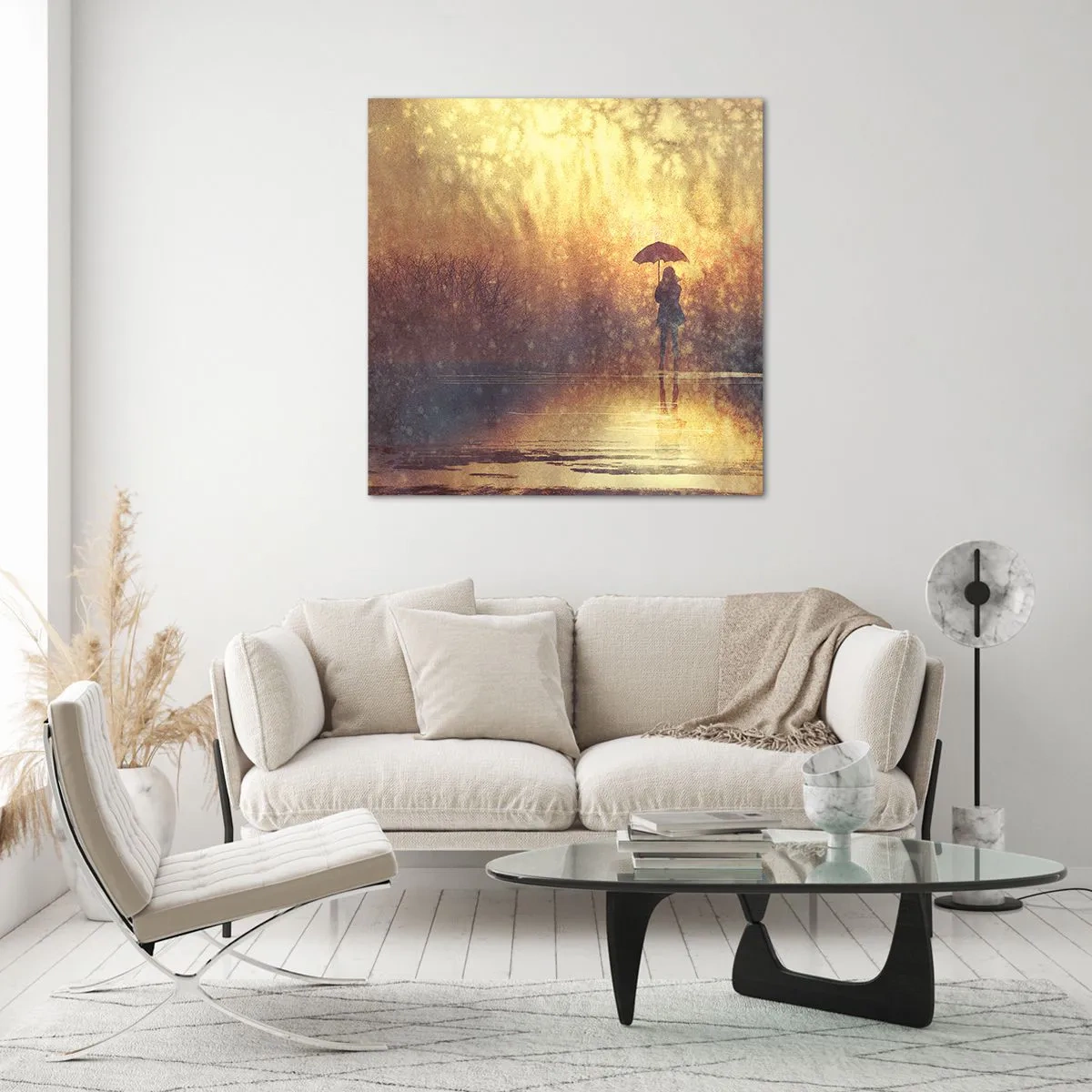 Impression sur verre - Image sur verre - Je sens que quelqu'un me regarde - 60x60 cm