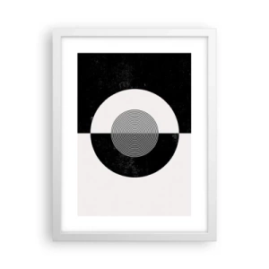 Affiche dans un cadre blanc - Poster - Harmonie de noir et blanc - 30x40 cm