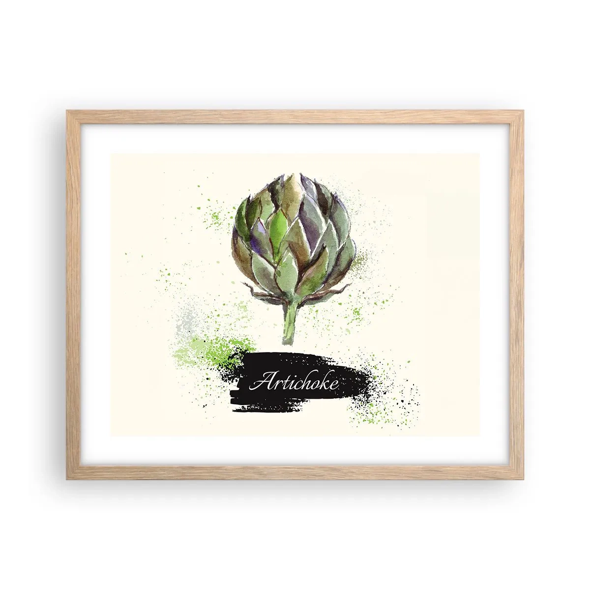 Affiche dans un chêne clair - Poster - Vive les légumes! - 50x40 cm