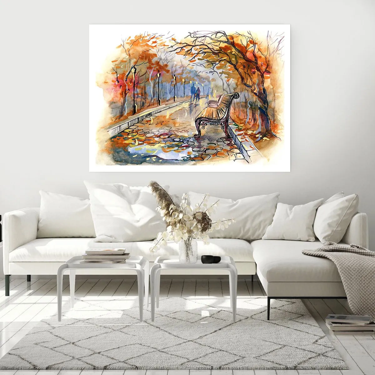 Affiche - Poster - Errer ensemble à l'automne - 50x40 cm