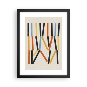 Affiche dans un cadre noir - Poster - Composition de niveaux - 30x40 cm