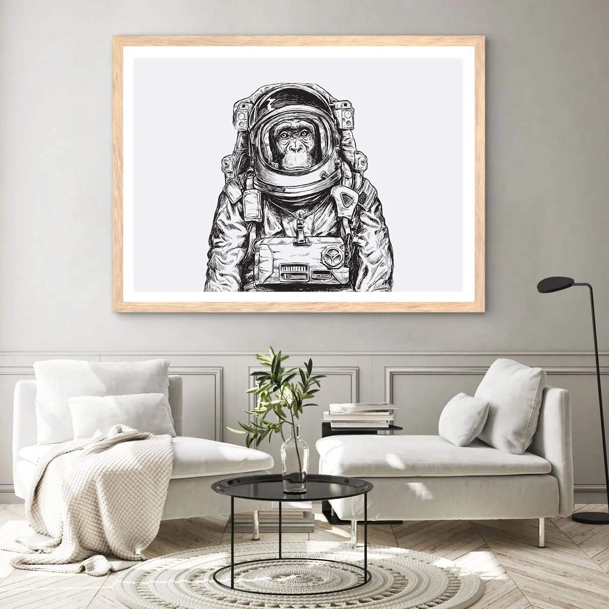 Affiche dans un chêne clair - Poster - Évolution alternative - 50x40 cm