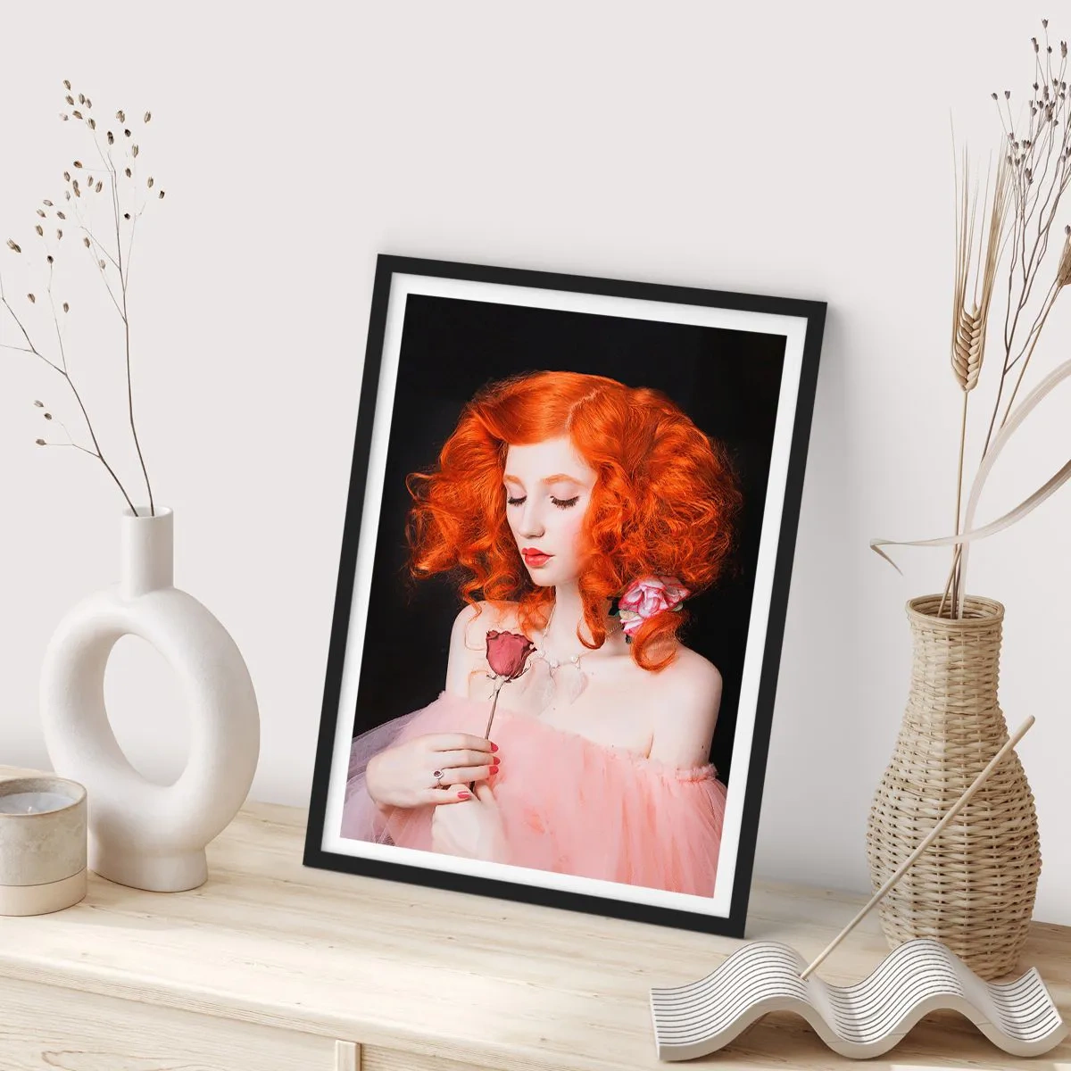 Affiche dans un cadre noir - Poster - De style baroque - 70x100 cm