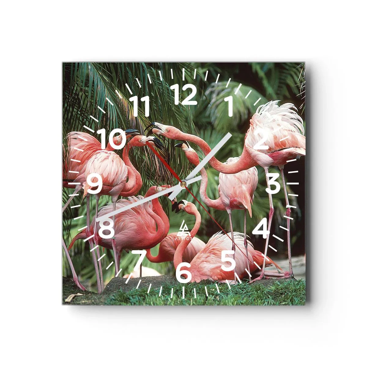 Horloge murale - Pendule murale - Potins d'après-midi - 40x40 cm