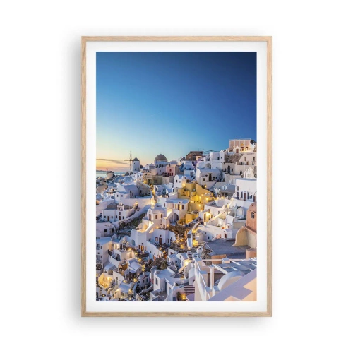 Affiche dans un chêne clair - Poster - L'essence de la grecque - 61x91 cm