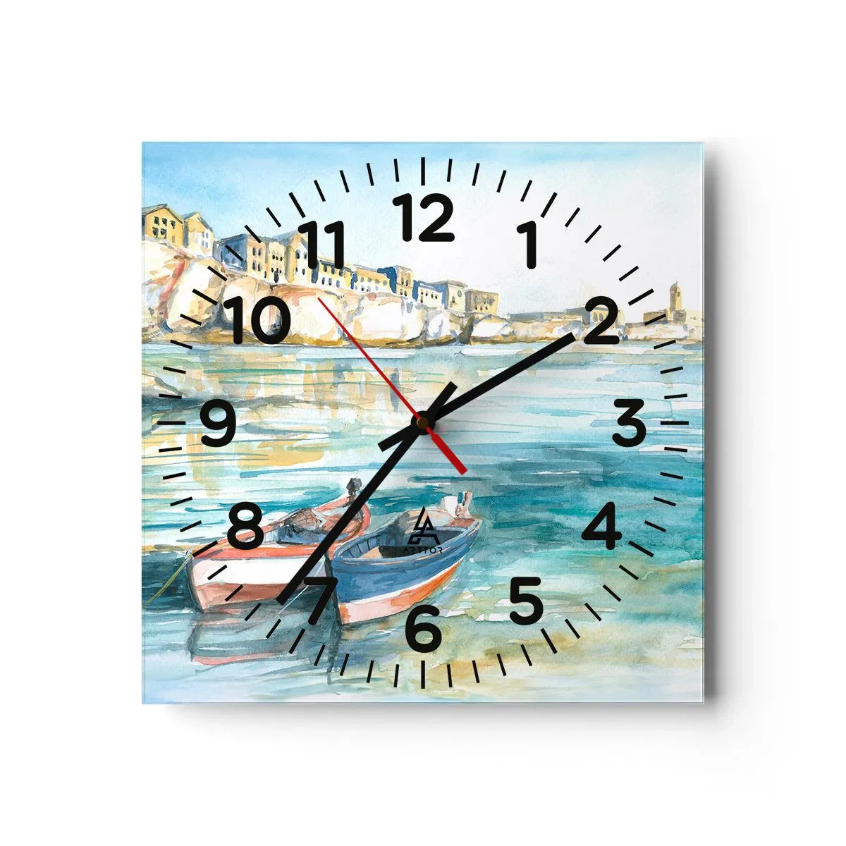 Horloge murale - Pendule murale - Paysage dans l'azur - 40x40 cm