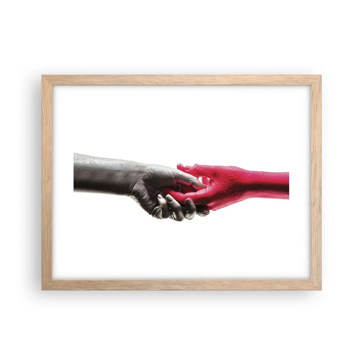 Affiche dans un chêne clair - Poster - Ensemble, bien que différents - 40x30 cm