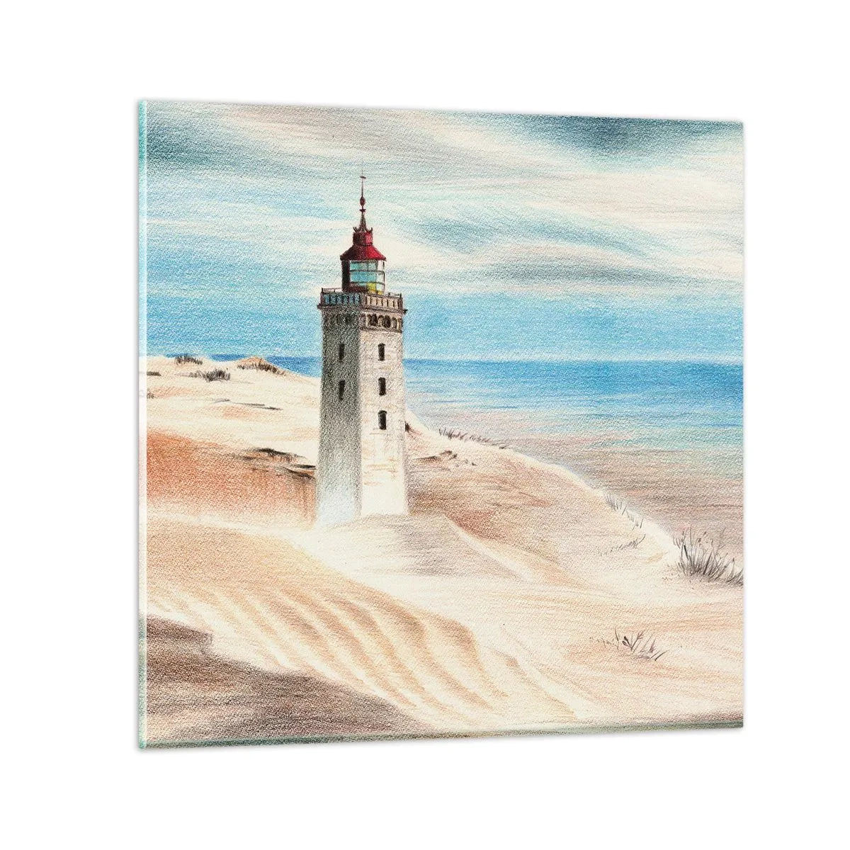 Impression sur verre - Image sur verre - Toujours regarder la mer - 70x70 cm