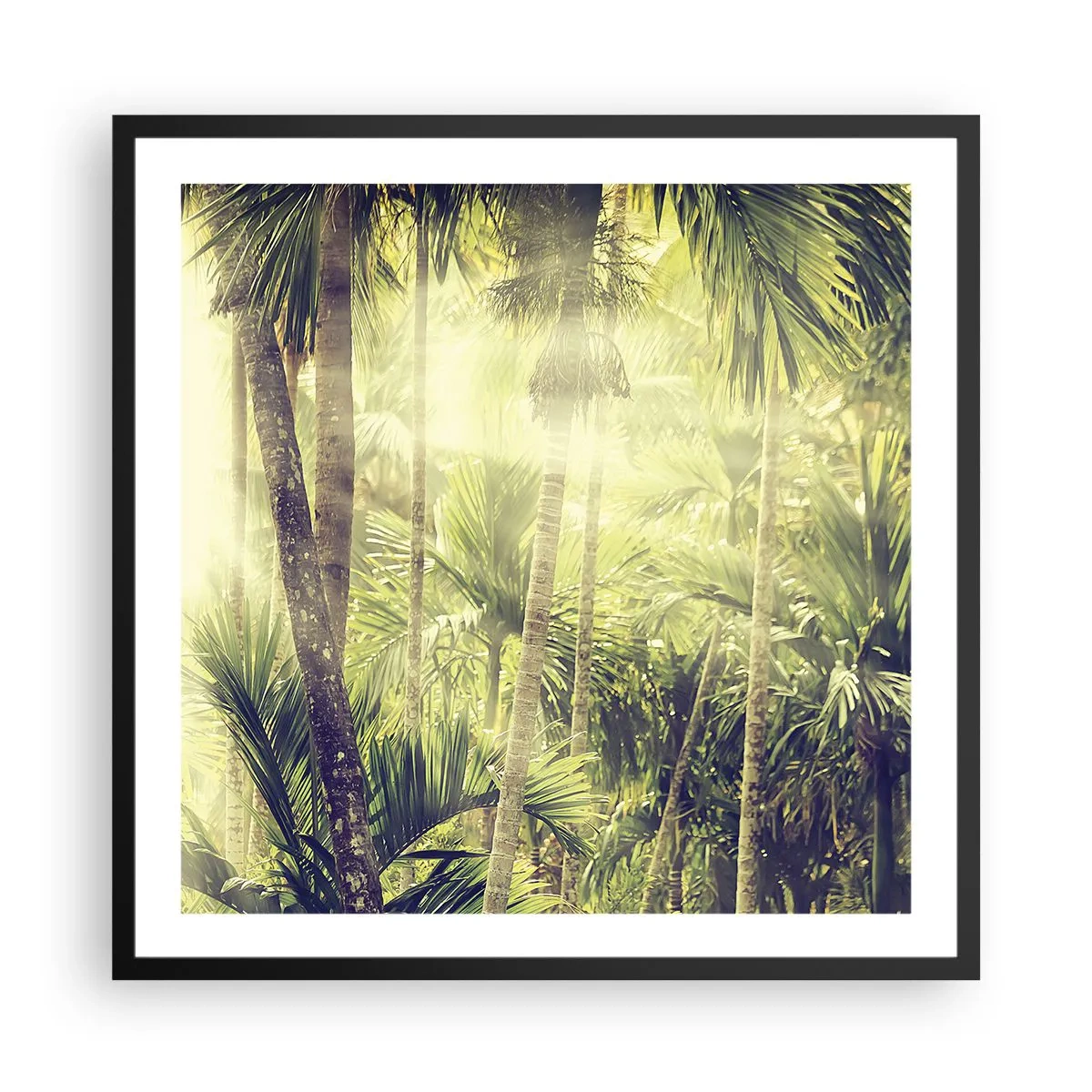 Affiche dans un cadre noir - Poster - Nature enflammée - 60x60 cm