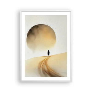 Affiche dans un cadre blanc - Poster - Toujours solitaire - 50x70 cm