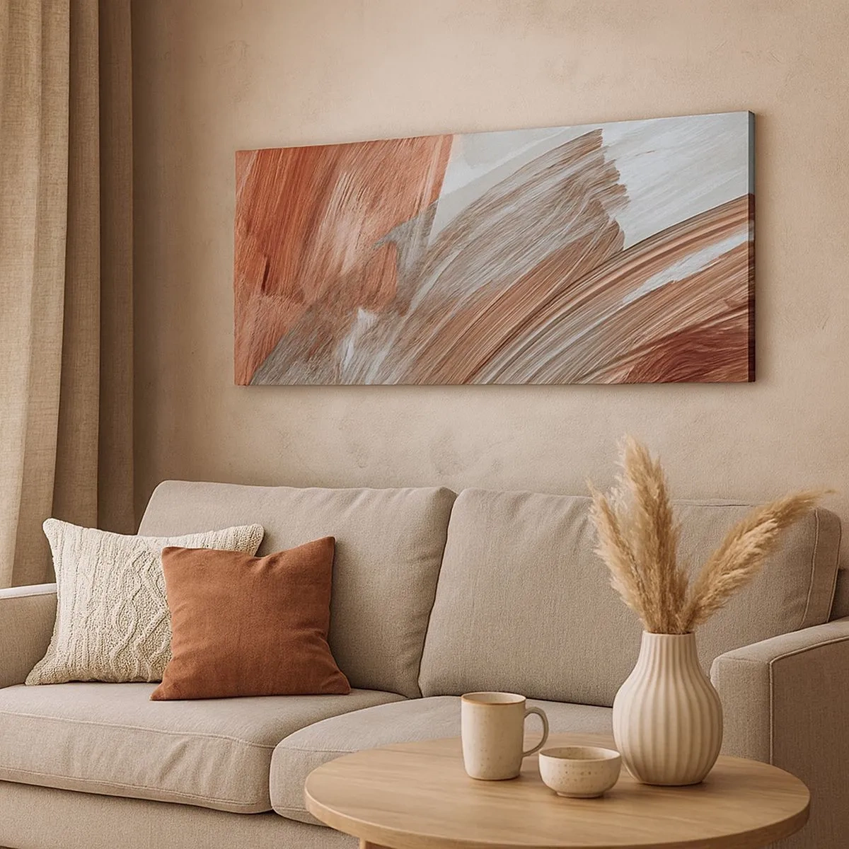 Impression sur toile - Image sur toile - Abstraction venteuse et automnale - 100x40 cm