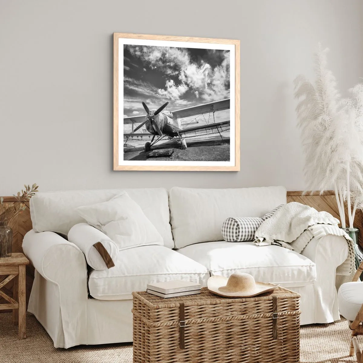 Affiche dans un chêne clair - Poster - Je suis impatient! - 40x40 cm